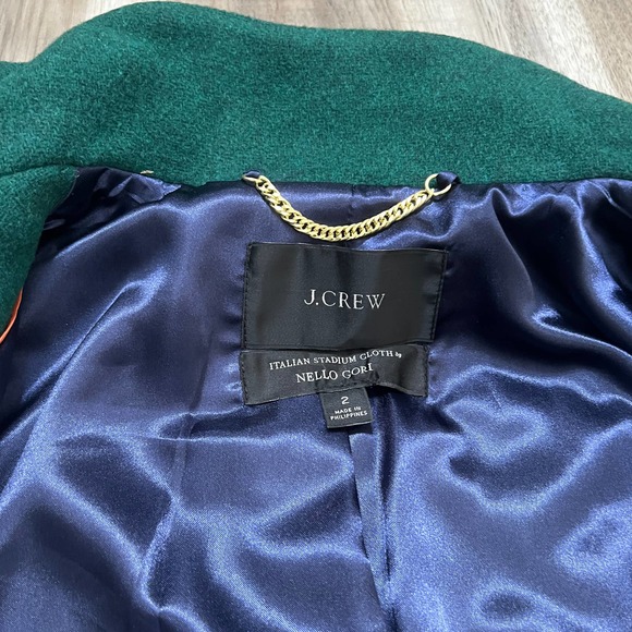 J. Crew Cocoon coat Italian stadium-cloth wool Thinsulate size 2 - Picture 5 of 7